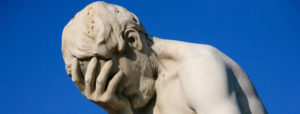 paris tuileries garden facepalm statue slice