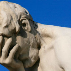 paris tuileries garden facepalm statue slice